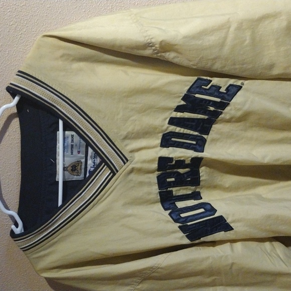 Vintage 90's Champion Notre Dame Pullover Windbreaker Jacket XL - Picture 2 of 7